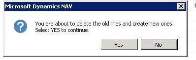 Select yes, and continue on to the Request form. If there are no worksheet lines you will not see the message. 2.