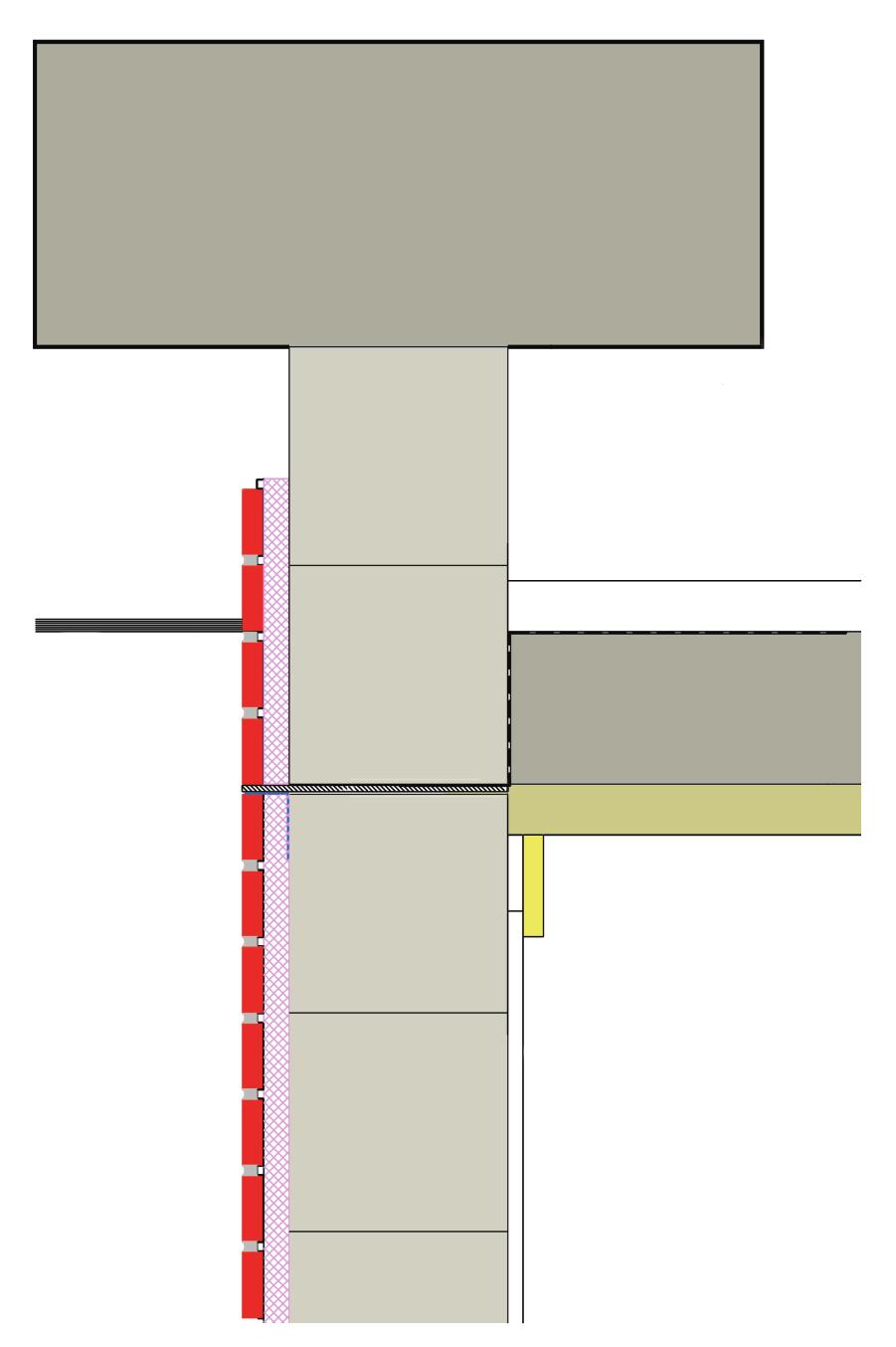 Figure 5 Installation detail X-Clad timber/steel frame masonry 215 mm thick interior