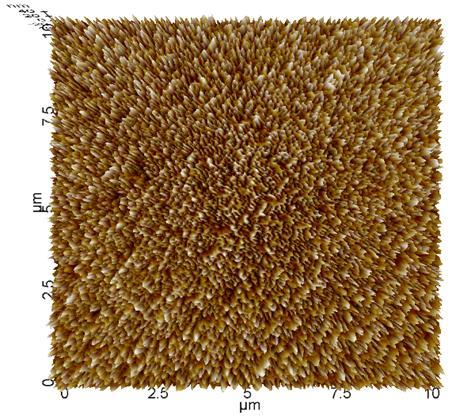 (a) (b) (c) FIG. 4. Three dimensional AFM images of Ni:ZnO/Ni films over 10nm 10nm area: (a) annealed at 300 C (b) annealed at 400 C (c) annealed at 500 C 4.