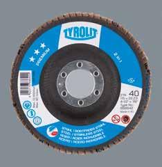 The PREMIUM*** 2in1 flap disc offers two advantages. On the one hand, it offers the user maximum lifetime, on the other it guarantees a very high specific stock removal.
