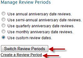 Manage Review Periods A Product of Applied Training Systems, Inc Navigation The REVIEWSNAP system allows the administrator to define exactly what periods of time they wish to use in reviewing
