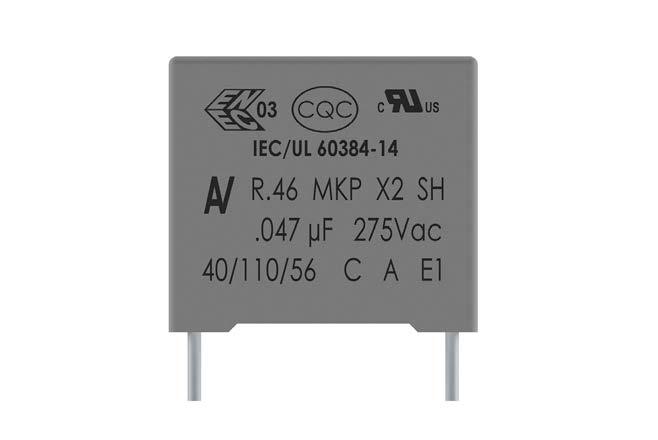 Marking cont'd FRONT TOP Series Dielectric Code Safety Class Self Healing Approval Marks Manufacturer s Logo IEC Climatic Category Capacitance,