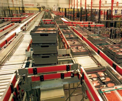 6 Modular conveyor systems can integrate shuttle cars in a variety of functions, such as feeding multiple order picking stations and for use in staging areas.