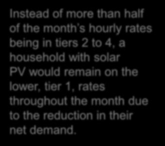 with solar PV would remain on the lower, tier 1, rates