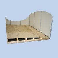 Slat walling can be provided to give more flexibility for