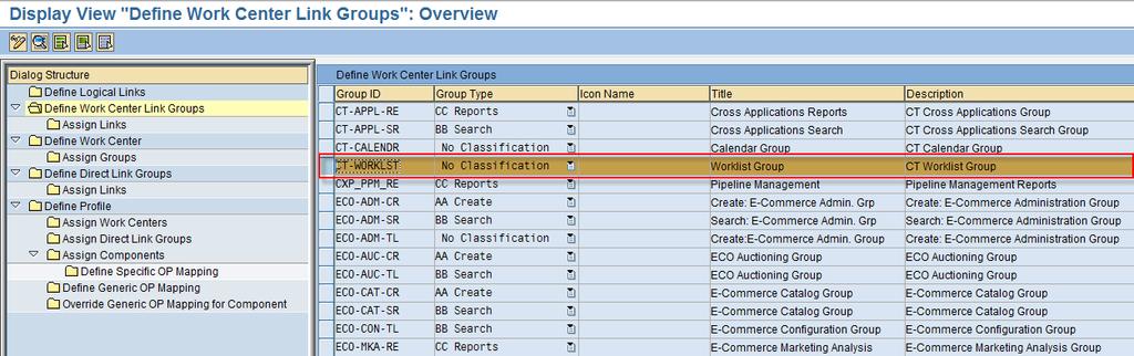 define workcentre Link group and then assign logical link ( created above) to this work centre