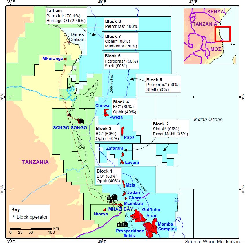 Hafner and Tagliapietra: East Africa: The Next Game-Changer for the Global Gas Market Gas discoveries in Tanzania The latest estimate of Tanzania's offshore gas reserves, by the international oil and