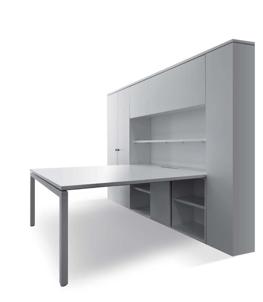 DESK + HIGH CINET High cabinet 310 / 250 cm width Top