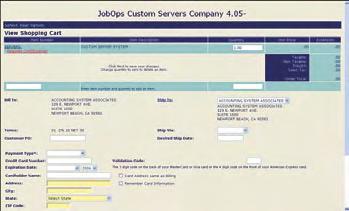 JobOps is integrated with Sage MAS 90 e-business Manager using these powerful applets. dot.