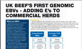 Genomic selection will allow us target commercially important traits Carcase and meat