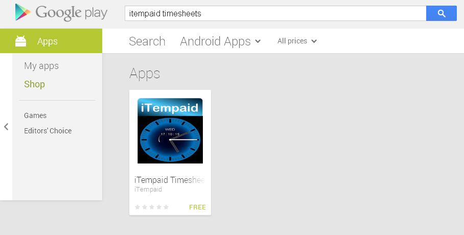 access to this by default via a pre-installed icon which looks like this: To install the itempaid Timesheets