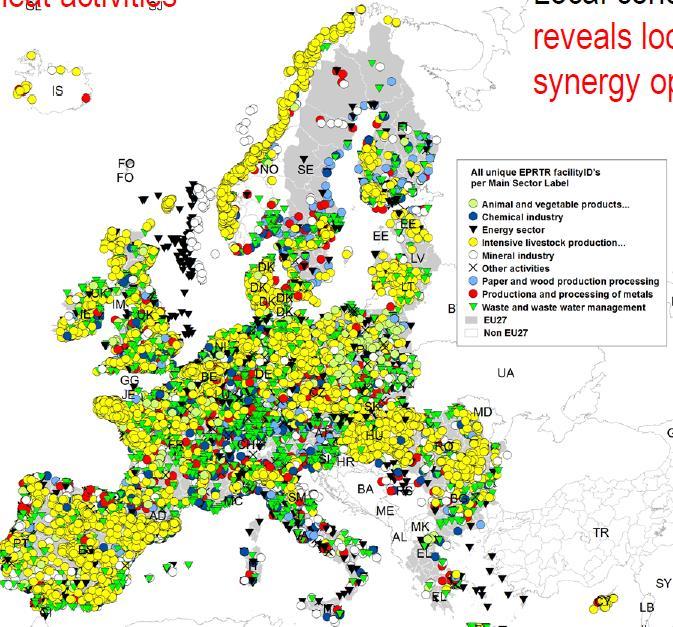 Low temperature energy sources There is an enormous amount of low temperature excess heat available in Europe By applying a holistic view on