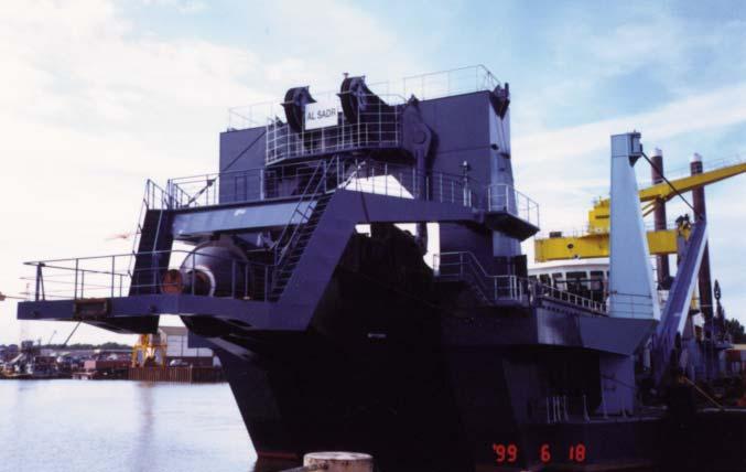 Composite staves were installed in May 1999 with the assistance of Dutch Thordon Distributor, B&B Engineering. The staves for the Al Sadr were for a 890mm (31 in.) diameter shaft.