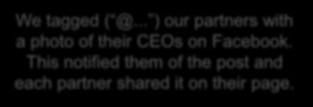their CEOs on Facebook.