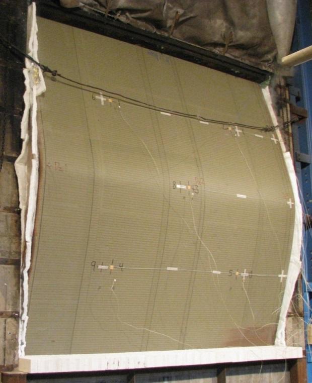 Kim Olsson, Johan Sandström, Joakim Albrektsson and Johan Anderson In Figure 1, a FRP-composite structure bulkhead from a test conducted at SP Fire Research is seen.
