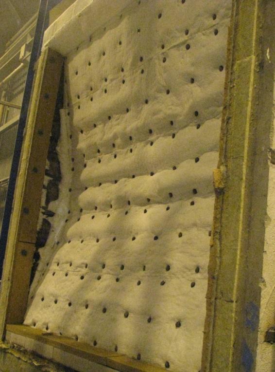 Figure 1: A FRP-composite bulkhead from a test conducted at SP Fire Research is seen.