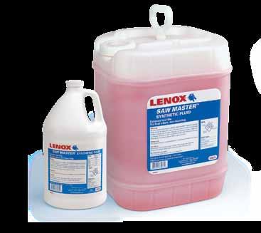 SAWING AND METALWORKING FLUIDS saw master High Quality, Synthetic Sawing Fluid Specially formulated flood coolant for light to moderate-duty applications on ferrous metals and alloys LONGER BLADE