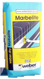 74 Pool Plasters & Pool Paint weber Marbelite Cement-based, integrally coloured marble plaster, specifically formulated for application onto gunite or hand-packed concrete pool shells.