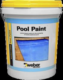 80 Pool Plasters & Pool Paint weber.cote Pool Paint Durable, coloured, waterproof finish for revamping of marble plastered pools.