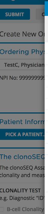 OR Click to create a new patient and then input the