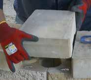 Simply dry stack blocks on top of each other and push together. There s no glue, mortar or concrete required.