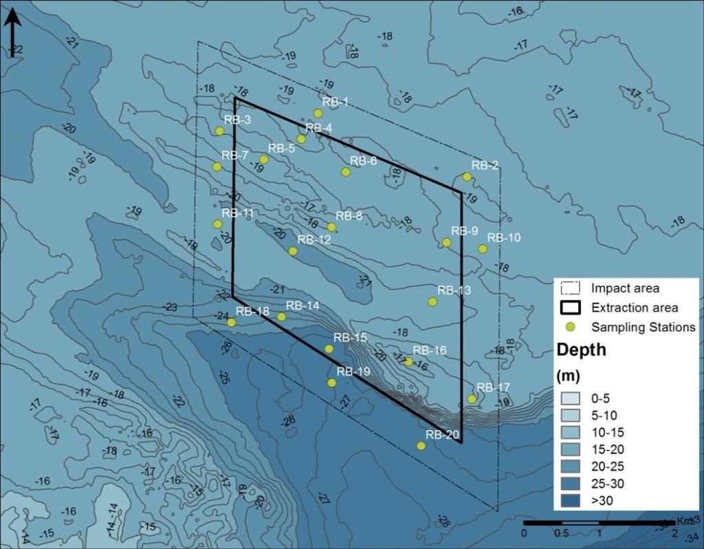 The zones with benthic fauna communities which are classified particularly as of Very high Importance include the deepest central part of Fehmarnbelt, the western part of the Lagoon of Rødsand, as