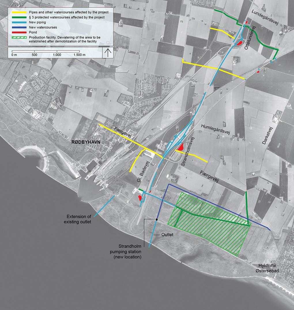 FIGURE 5.6 Conceptual design of an immersed tunnel Suggested design of the drainage system for permanent land works and production facility in Denmark 5.4.