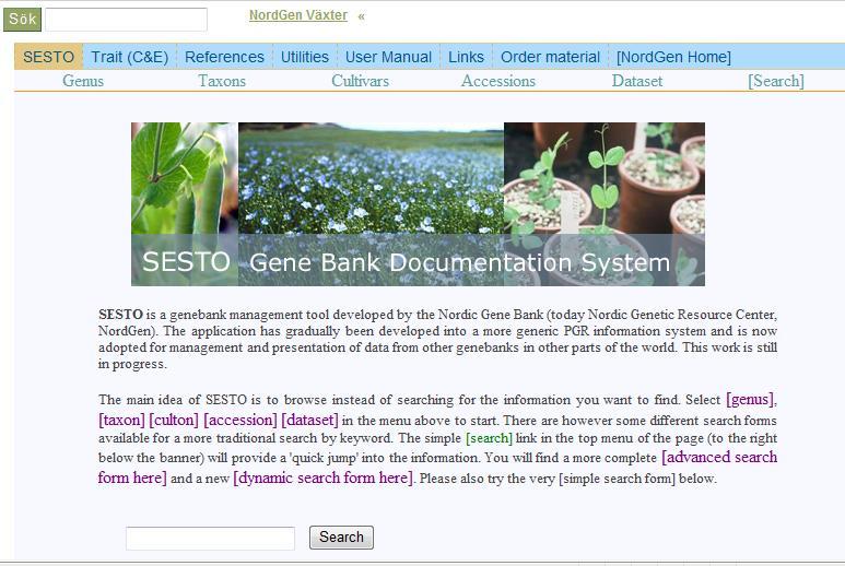 Documentation system SESTO Seed Store Open