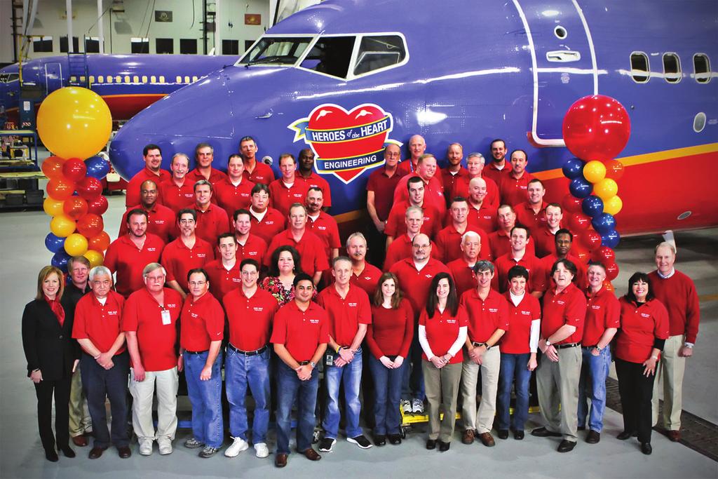 2012 Southwest Airlines One Report // People // Employees // Engagement and Recognition Engagement and Recognition In 2012, the Southwest Engineering Team was named the Heroes of the Heart, an award
