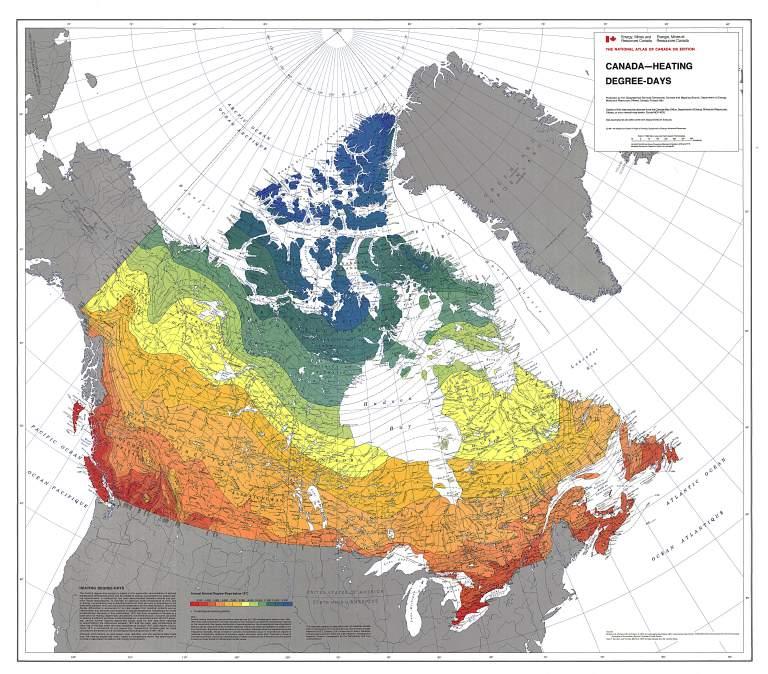 Challenges with one target fits all Annual Heat/Cooling Demand Huge range of climate zones in North America.