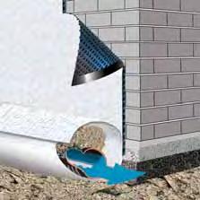 It takes away the need to apply separate rolls of geotextile material to prevent particles from obstructing or blocking the drainage cavity.