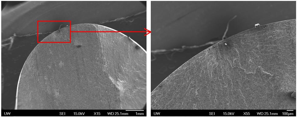 The effect of shot peening in improvement in fatigue properties of Ti64 and Ti5553 can be seen clearly in both Figures 6a and 6b.