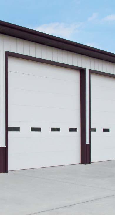 energy series Model 3150, 12' 14' doors; shown with 24" 8" Lites POLYSTYRENE INSULATED STEEL DOORS The Energy Series features high-quality, insulated thermally broken steel doors providing energy