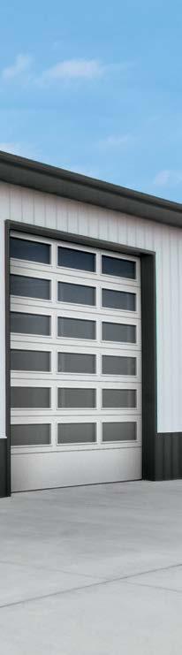 architectural series Model 3708, 12' 14' doors with 42" 16" Lites STEEL FULL-VIEW DOORS Delden Steel Full-View doors are high quality doors designed for commercial and industrial facilities where
