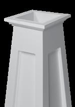PremiumSelect Tapered Column Wraps Semi-Assembled with Craftsman Cap & Base 6 1/2" 1 6 1/2" 1 11" Route is 1 3 /8" wide by 3 /8" deep. 11" Recess is 1 /2" deep and corners are 1 /4" rounded.
