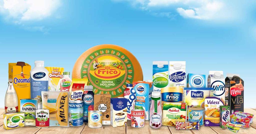 32 ABOUT FRIESLANDCAMPINA 33 Our brands Top 10 consumer brands by revenue in euros INGREDIENTS: 1 Friso Worldwide 2 Frisian Flag Indonesia 3 Dutch Lady Vietnam, Malaysia, Myanmar, Singapore, China