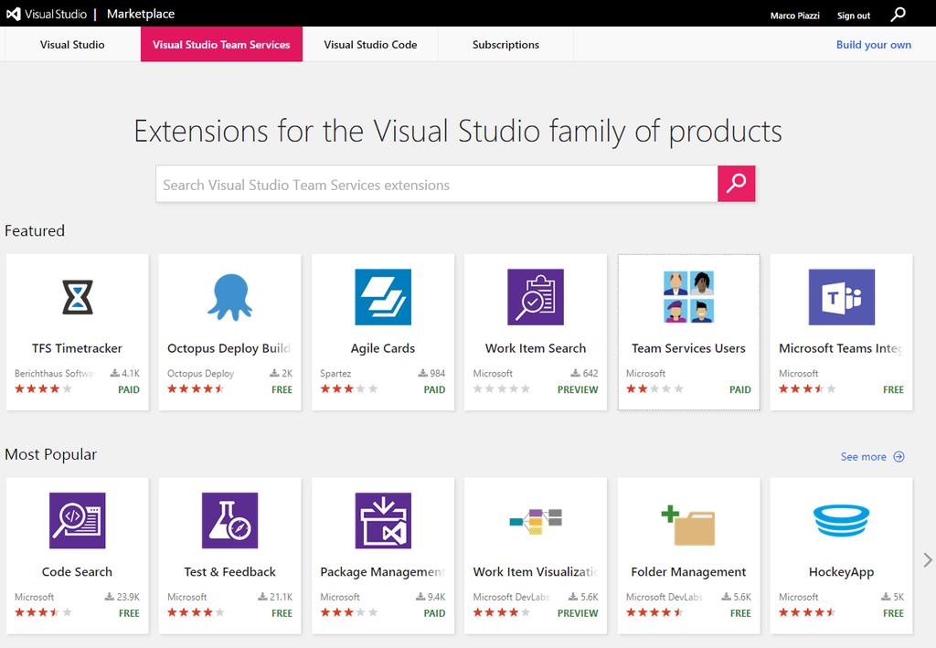 Visual Studio Marketplace Extensions The new destination and the exclusive place for discovering