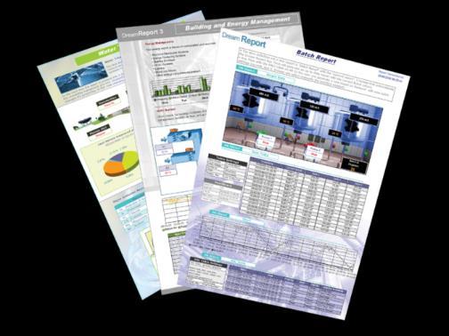Dream Report is professional Designer-Friendly Reporting Software for Industrial & Process Automation Open & Direct Connectivity Real-time connectivity to SCADAs, HMIs, PLCs, Direct connectivity to