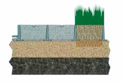 The GEOBLOCK system protects the topsoil from compaction and vegetative root zone from damaged by encapsulating them within the system s structure.