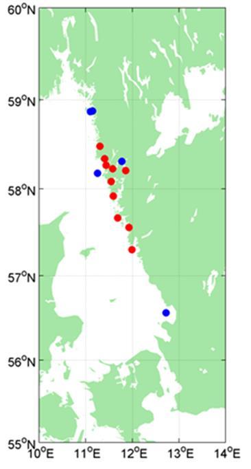 ANNEX 3 Figure 52. DST (Dinophysis Shellfish Toxin) distribution at the Skagerrak coast 2006-2014. The red dotted line is the warning limit, which is at 160 µg per 100 g mussel meat.