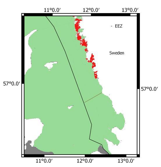 4.6 Inner coastal waters of the west coast. South. (1s) ANNEX 4 The inner coastal waters of Kattegat are composed by skerries and shallow bays and hold many sheltering islands. Bottom is clay or hard.