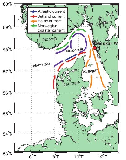 Swedish National Report on Eutrophication Status in the Skagerrak, Kattegat and the Sound 3 Description of the assessed area Figure 1 Generalized circulation pattern in Skagerrak and Kattegat (B.