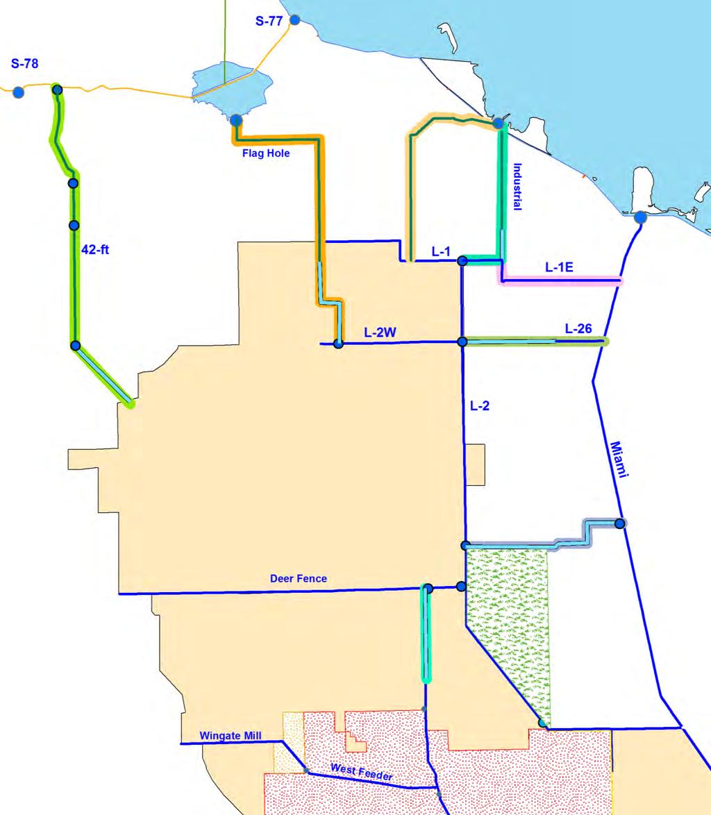 Example Summary Map for Region 1 7 6 5 4 2 3 Lake Okeechobee & C43 Connections - Opt 1 new canal - Opt 2 L-26 extension - Opt 3 L-1E - Opt 4 Industrial Canal - Opt 5-20-mile canal - Opt 6 Flaghole
