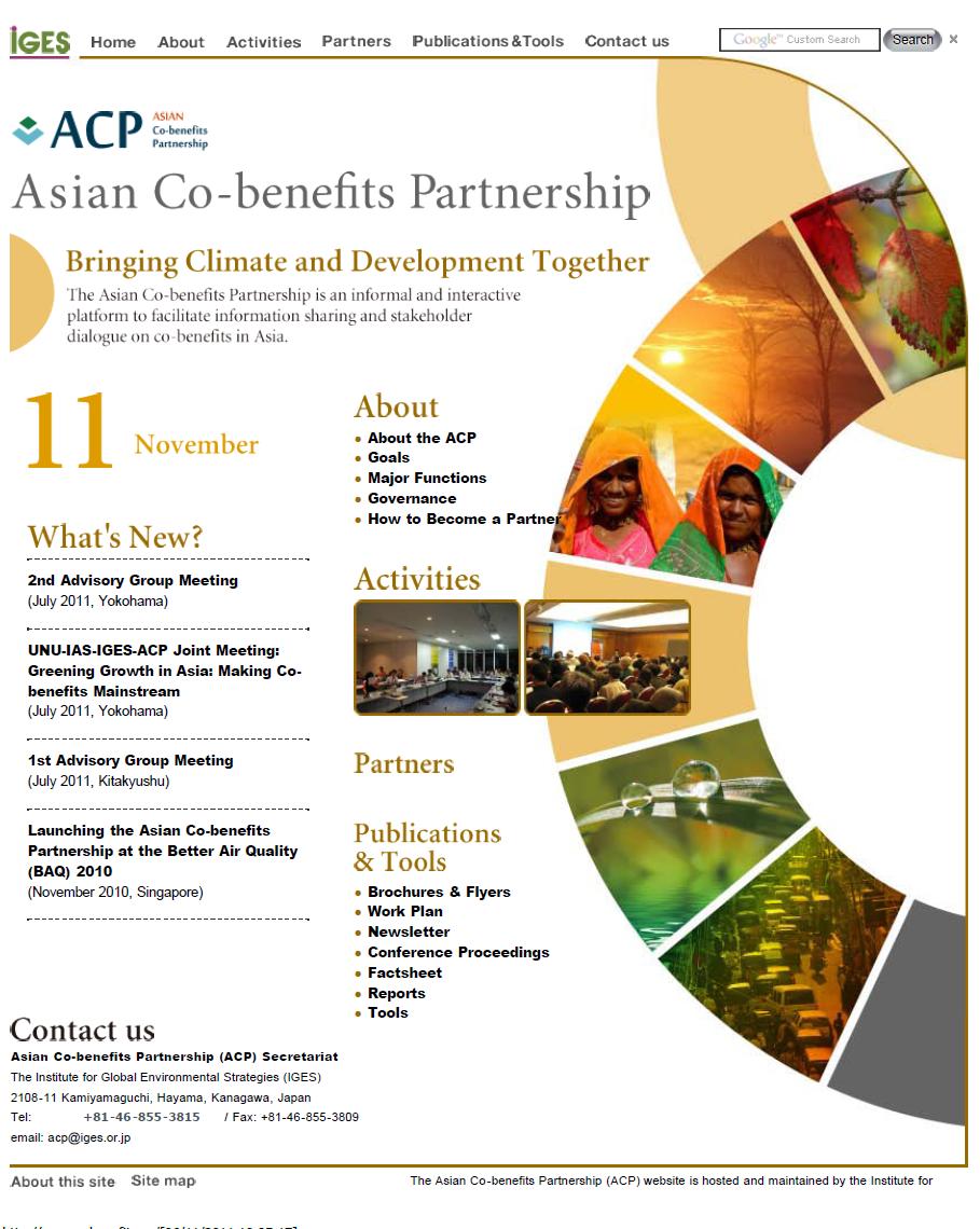 The Asian Co-benefits Partnership (ACP) A platform to improve information sharing and stakeholder dialogue on cobenefits in Asia.