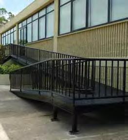 Handrails are also fitted to either one or two sides of the staircase as per