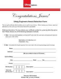 Sample Recognition Program - Years of Service Awards The best offerings of both print and web-based recognition solutions may be combined to create the most flexible and personalized programs