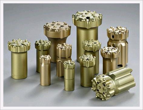 Threaded Button Bit Thread button bits made with high quality of best quality alloy steel bar and tungsten carbides, through
