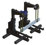 INTERNAL TRANSPORT EQUIPMENT TURNTABLES FOR STRUCTURAL PROFILES A structural profile turntable lifts elements weighing up to 3,500 kg, and can rotate through 360