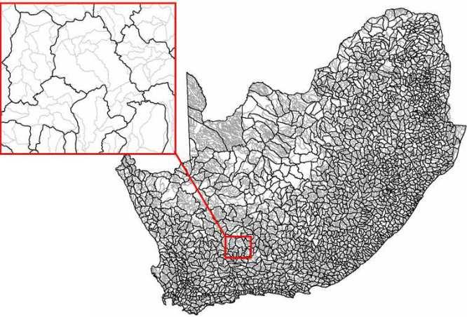Spatial scale: sub-quaternary catchments Quaternaries Average size ~650 km 2 Sub-quaternaries 8547 Average size