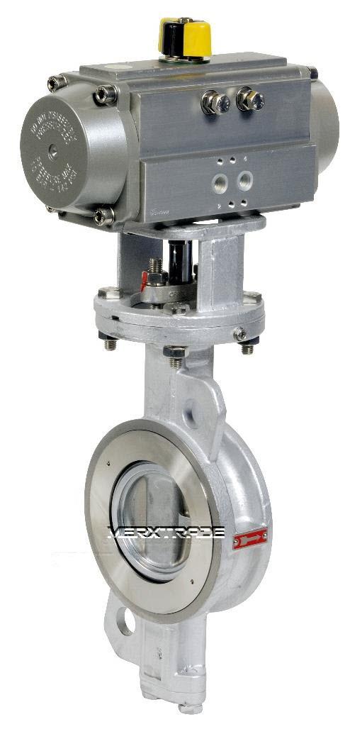 B FATUS BUTFLY ALS WITH AP PNUATIC ACTUATOS The 3-4 double-offset butterfly valve is a high-performance valve It is designed for the automatic shutoff of high-pressure and/or high- and